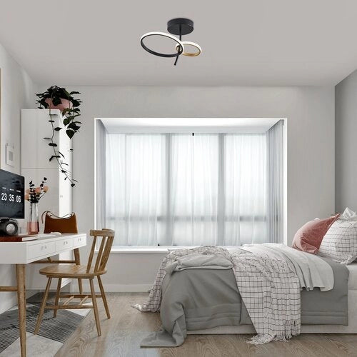 Plafoniera LED moderna nero oro 24W Emilion Rabalux
