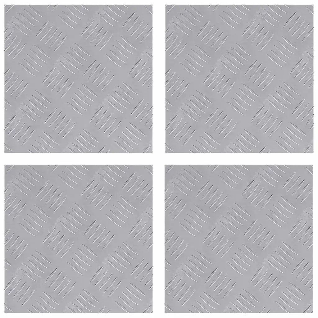 Gradini per Scale Quadrato 4 pcs Argento 30 x 30 cm Alluminio 4104284