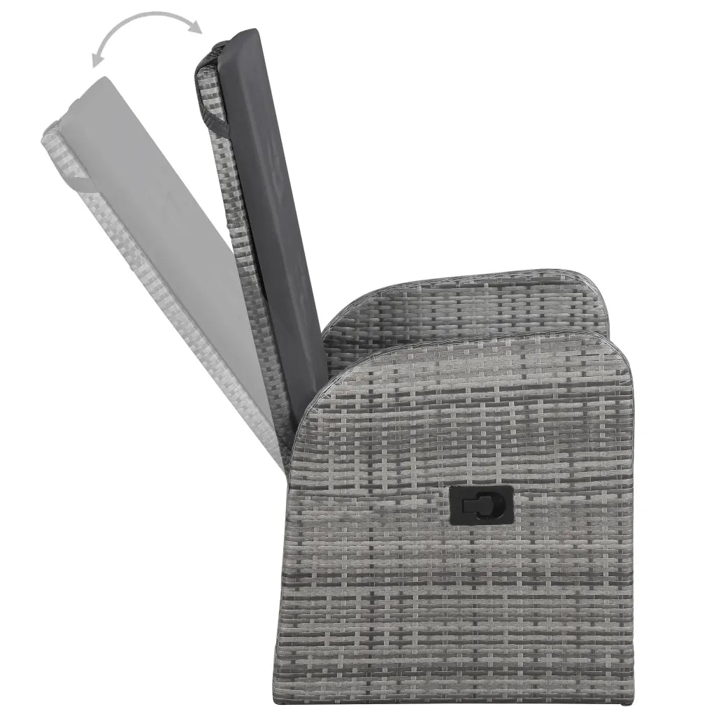 Set Mobili da Pranzo per Giardino 5 pz Grigio 3068765