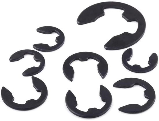 Borgring E-Clip 6mm - Borgring Esterno - Circlip Interna - 200 Pezzi - Acciaio di Manganese - Facile da Installare