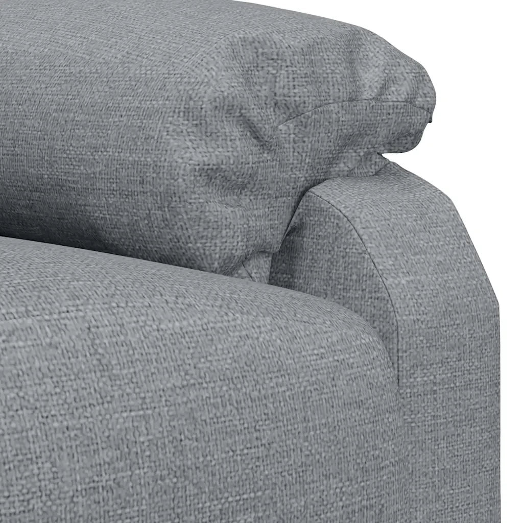 Poltrona Reclinabile in Tessuto Grigio Chiaro 340177