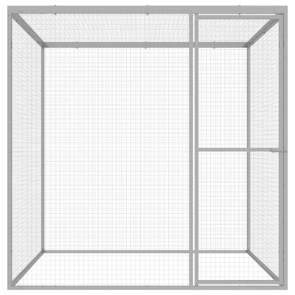 Gabbia per Gatti 1,5x1,5x1,5 m in Acciaio Zincato 146356