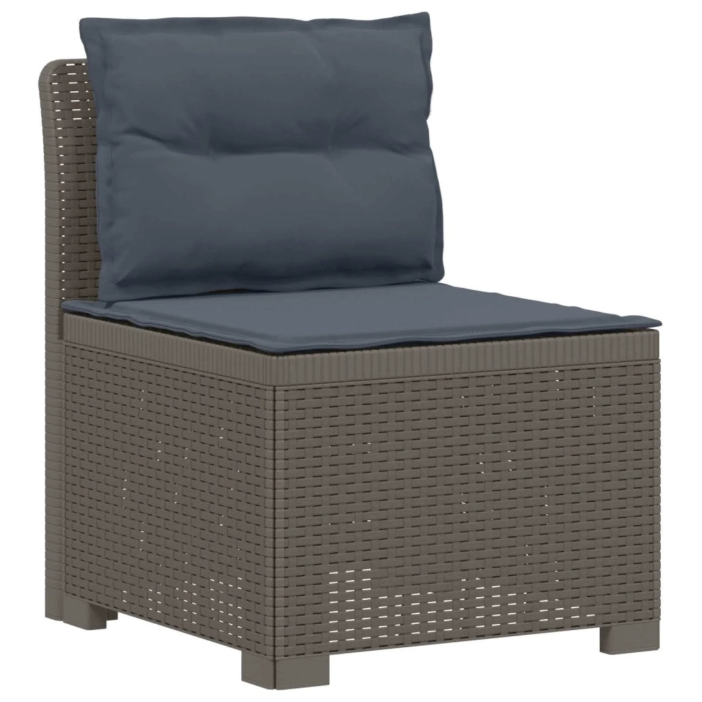 Divano da esterno-Divano da Giardino a 1 Posto con Cuscini Aspetto Rattan PP 123218
