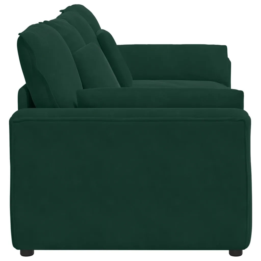 Divano Modulare con Cuscini Verde Scuro 3321131