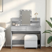 Toeletta con LED Grigio Sonoma 100x40x130 cm 848204