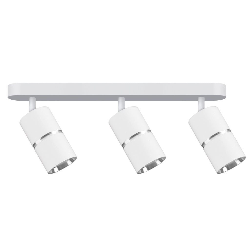 Plafoniera/Applique Polux Bamboo 3xGU10 bianca orientabile