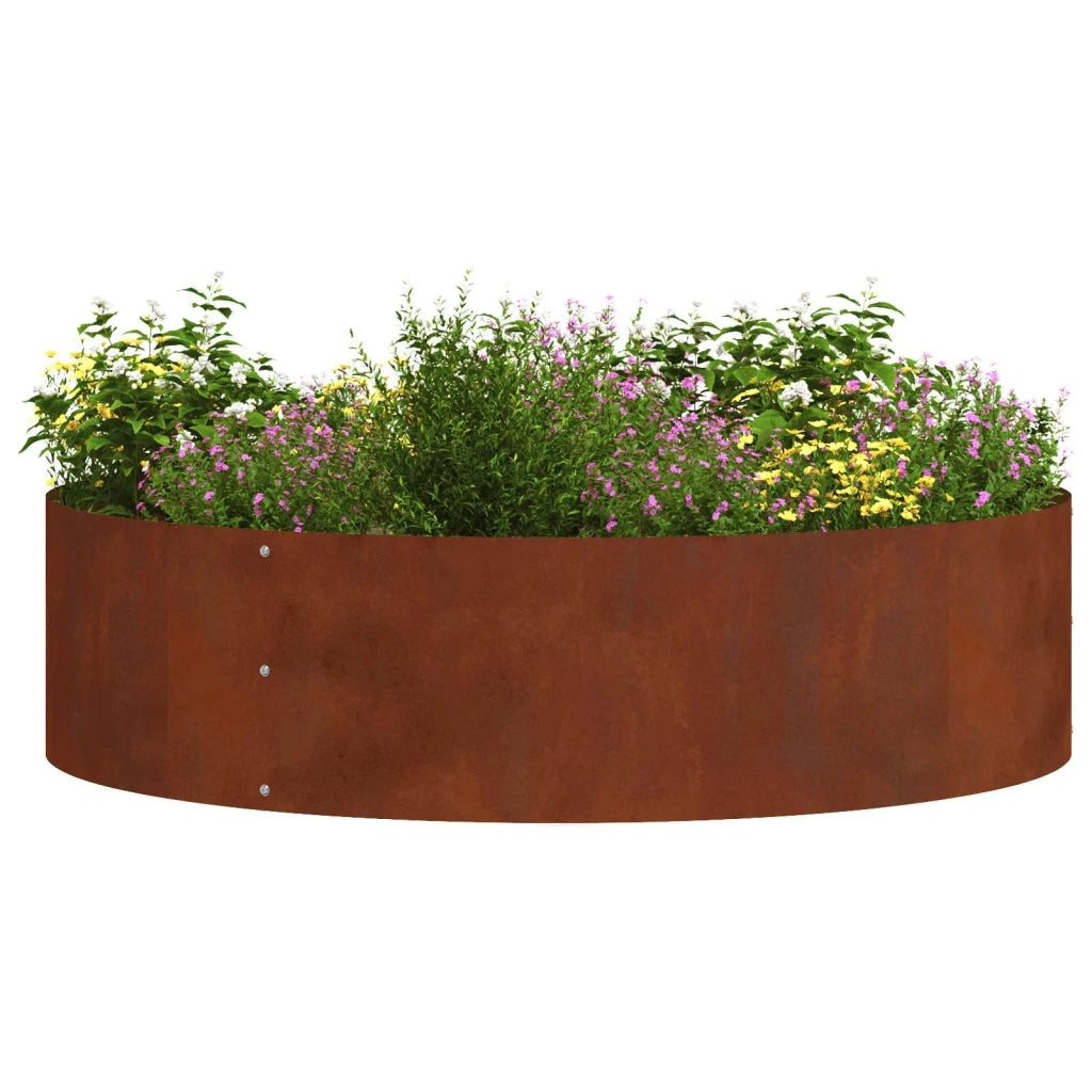 Anello per vaso 5 pz-Set di 5 Supporto per Vaso Marrone 80 x 80 x 20 cm Acciaio CorTen