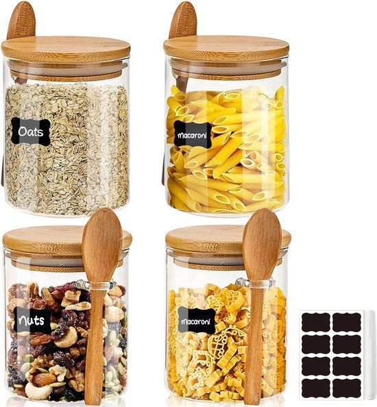 Set di contenitori in vetro - Set di 4 - Ercolino - 540ml - Vetro borosilicato