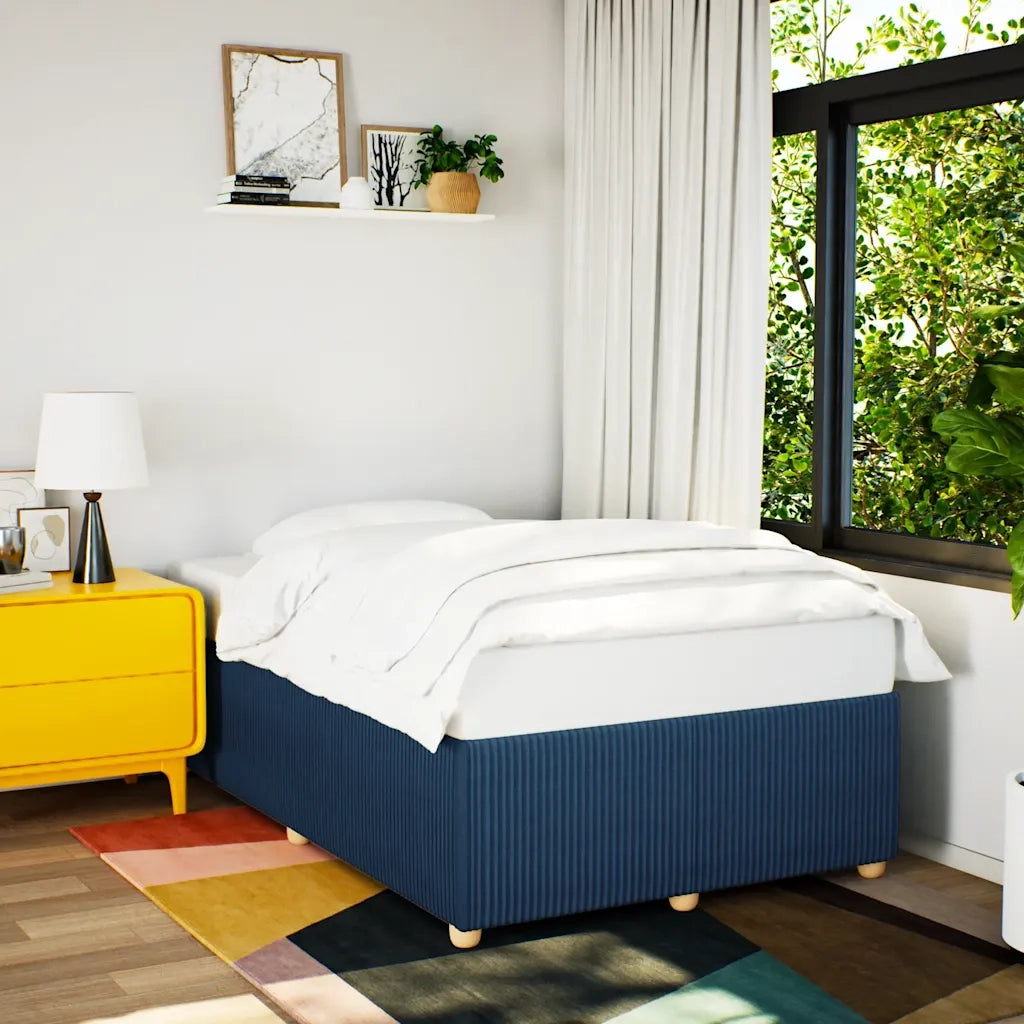 Giroletto senza Materasso-Struttura Letto Blu 120x190 cm in Tessuto 627663