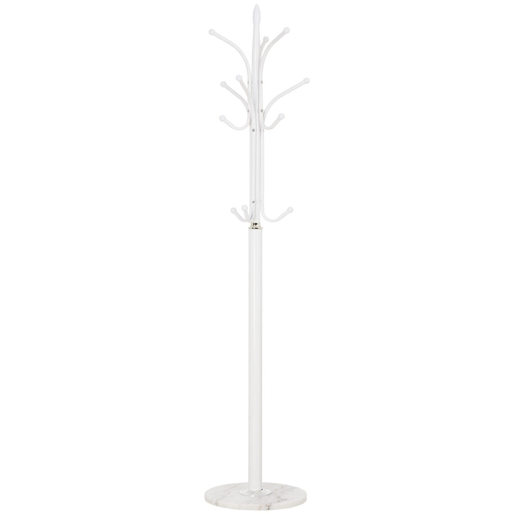 Perchero de metal blanco con  y 6 ganchos D36X176h cm