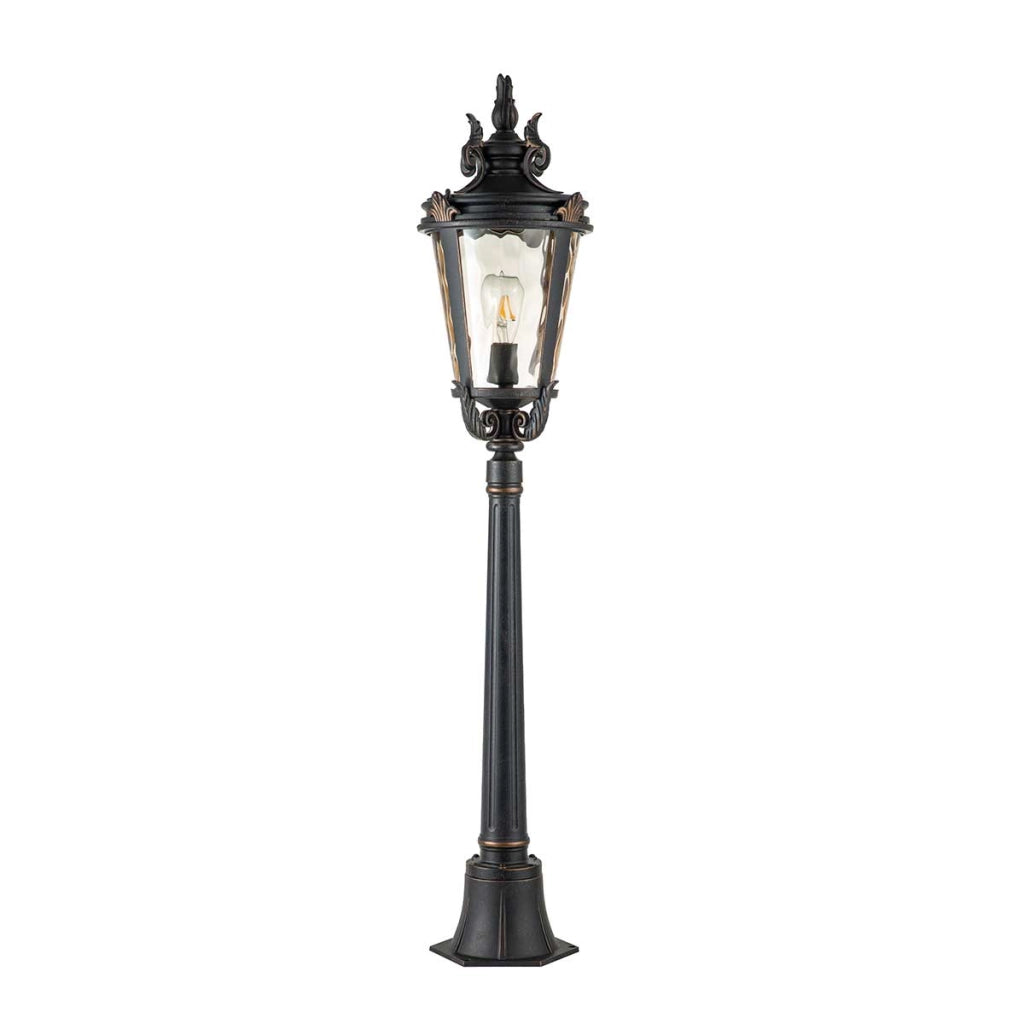 Lampione esterno Baltimore Elstead E27 60W bronzo anticato
