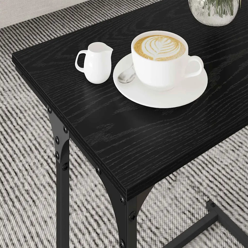 Tavolo da caffè nesting 3 pcs Rovere nero Legno multistrato 883533