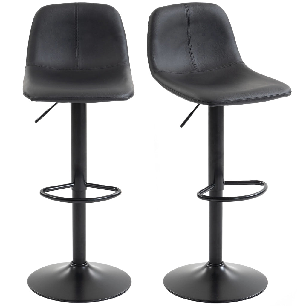 Sgabelli da bar ¨C Minimal ¨C 2 pezzi, regolabili, girevoli 360¡ã, neri