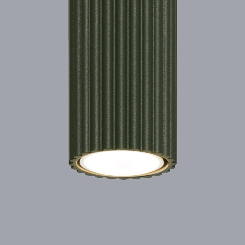 Lampada da soffitto KARBON 10 verde oliva