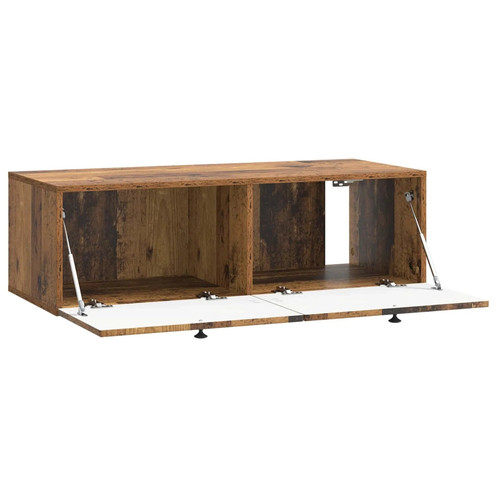 Mobile Porta TV da Muro-Credenza per TV sospesa Legno antico 99 x 41 x 30 cm