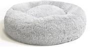Letto per gatti e cani 50cm, morbido e soffice, letto per gatti e cani con piuma, resistente e lavabile, casa per animali in forma di donut, adatto per piccoli e medi gatti e cani (blu)