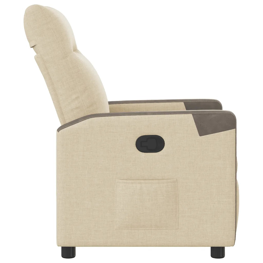Poltrona Reclinabile in Tessuto Crema 4104842