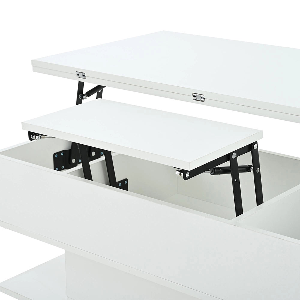 Tavolino con prese - Xylo - 100x50cm USB/USB-C regolabile