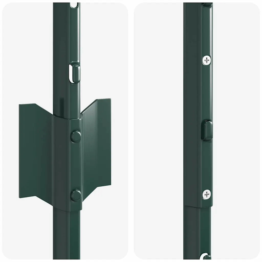 Palo della recinzione 44 pcs Verde 160 cm Acciaio 3335921