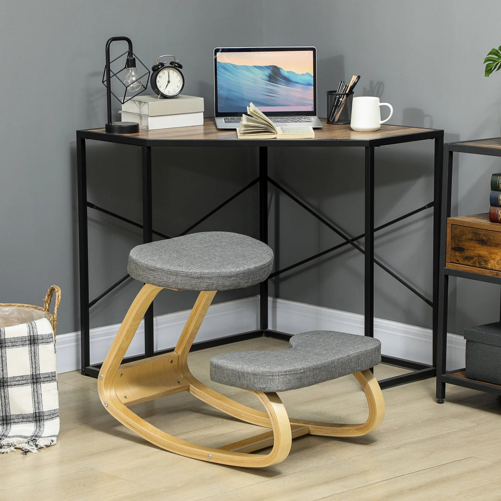 Sedia ergonomica a ginocchia ¨C Minimal ¨C Grigia in legno