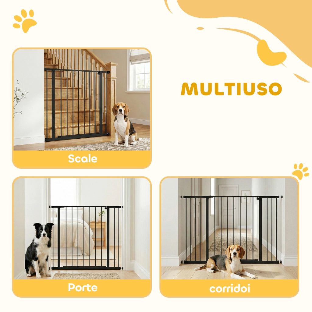 Cancelletto Estensibile per Cani ¨C Minimal ¨C Nero 76 cm