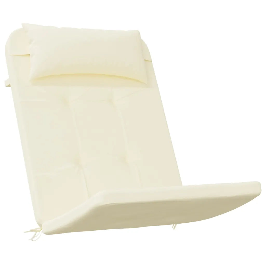 Cuscini per Sedia Adirondack 2 pz | Cuscini per sedie Crema in Tessuto Oxford