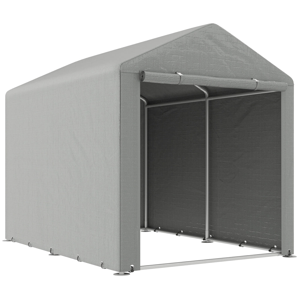 Capanno Porta Attrezzi e Tenda Garage per Bici e Moto ¨C zephmum ¨C 1.6x2m, Grigio Chiaro