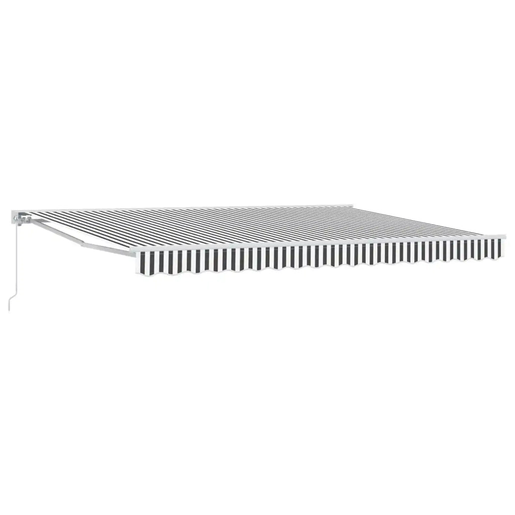 Tenda retrattile manuale Antracite e Bianco 4 × 3 m 3420256