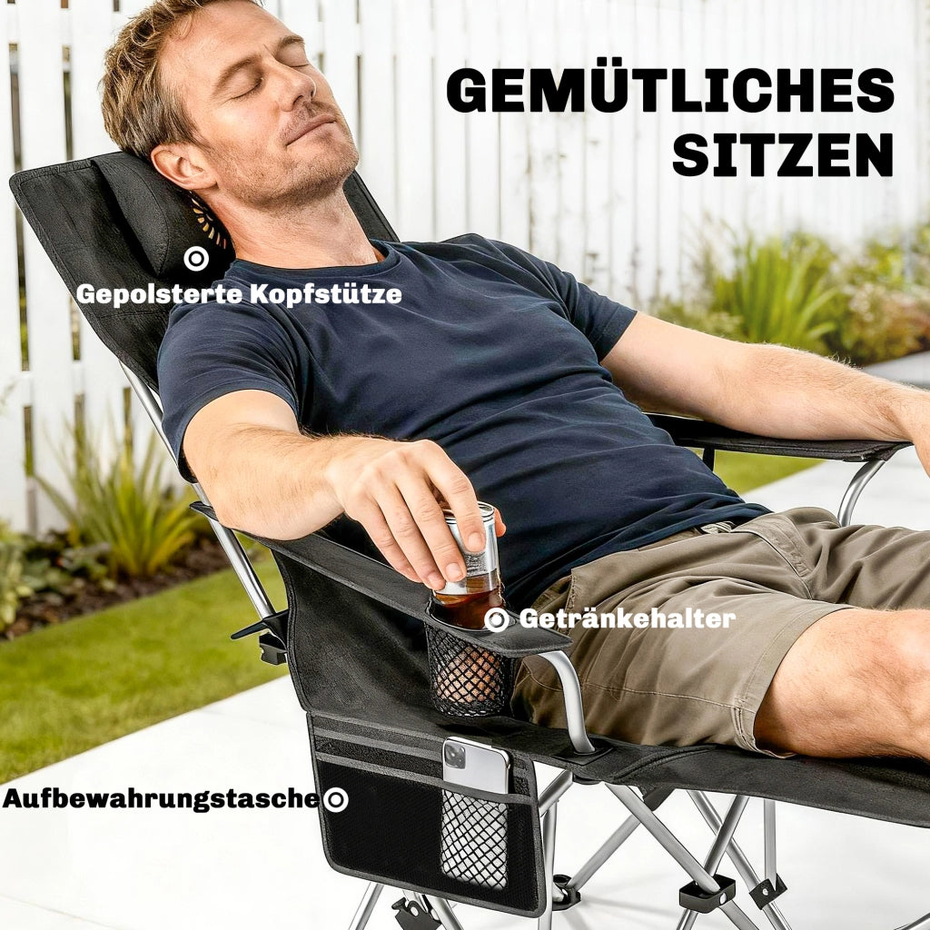 Sedia da campeggio pieghevole 2 pezzi ¨C Minimal ¨C nero