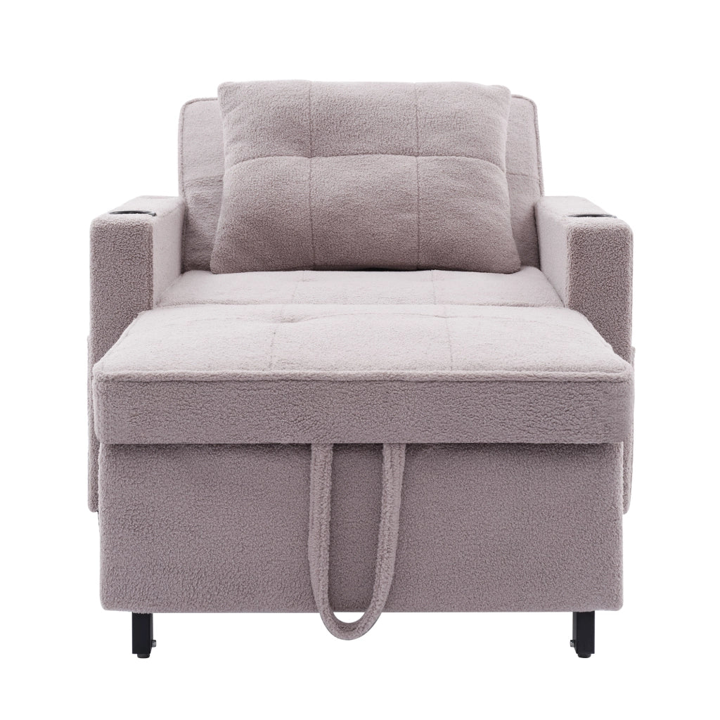 Divano letto estraibile 3 in 1 - Zephmum- Con porta bicchieri e USB