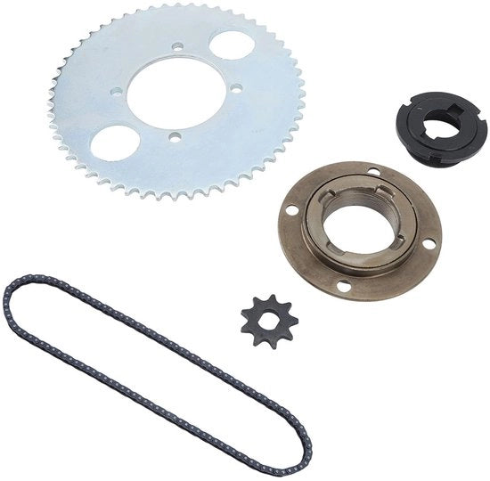 Set di ingranaggi T8F - 116 denti - ingranaggio 9T - disco di catena 54T - connettore - acciaio di alta qualità - catena