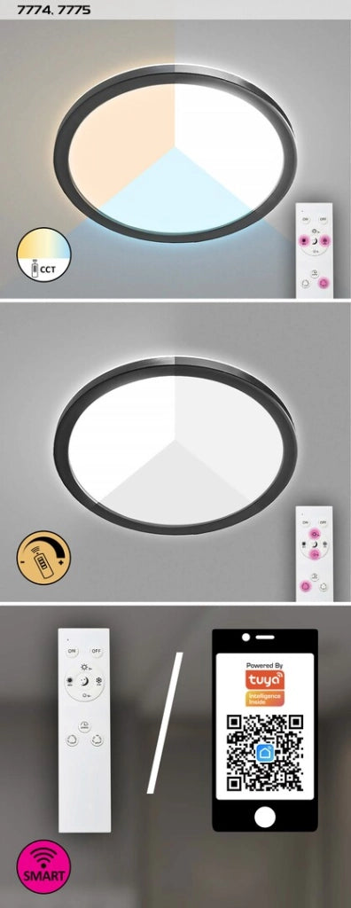 Plafoniera esterna LED dimmerabile Inverness 15W IP44 nera