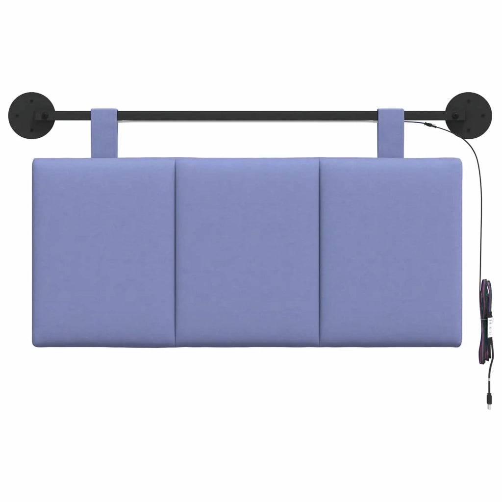 Testiera sospesa Con luce LED Blu jeans Tessuto 3424748