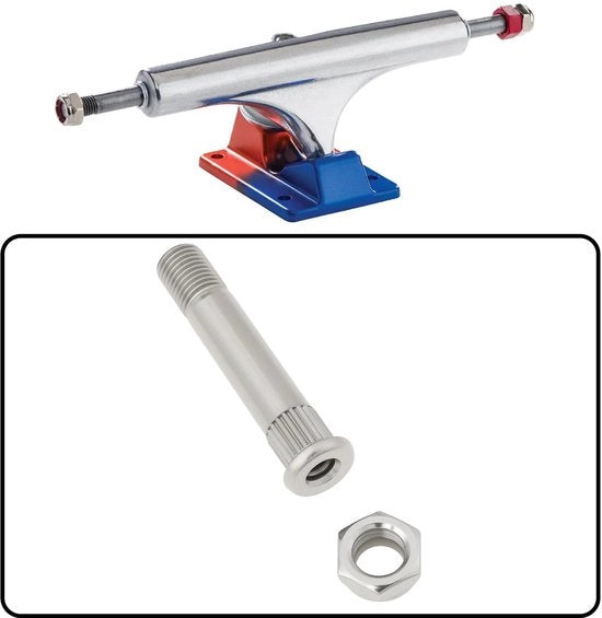 Componente di Trucco Skateboard Leggero - 9.3x50mm - Incluso Acciaio Durissimo - Con Viti - Supporto affidabile per Skateboard - Parte di skateboard