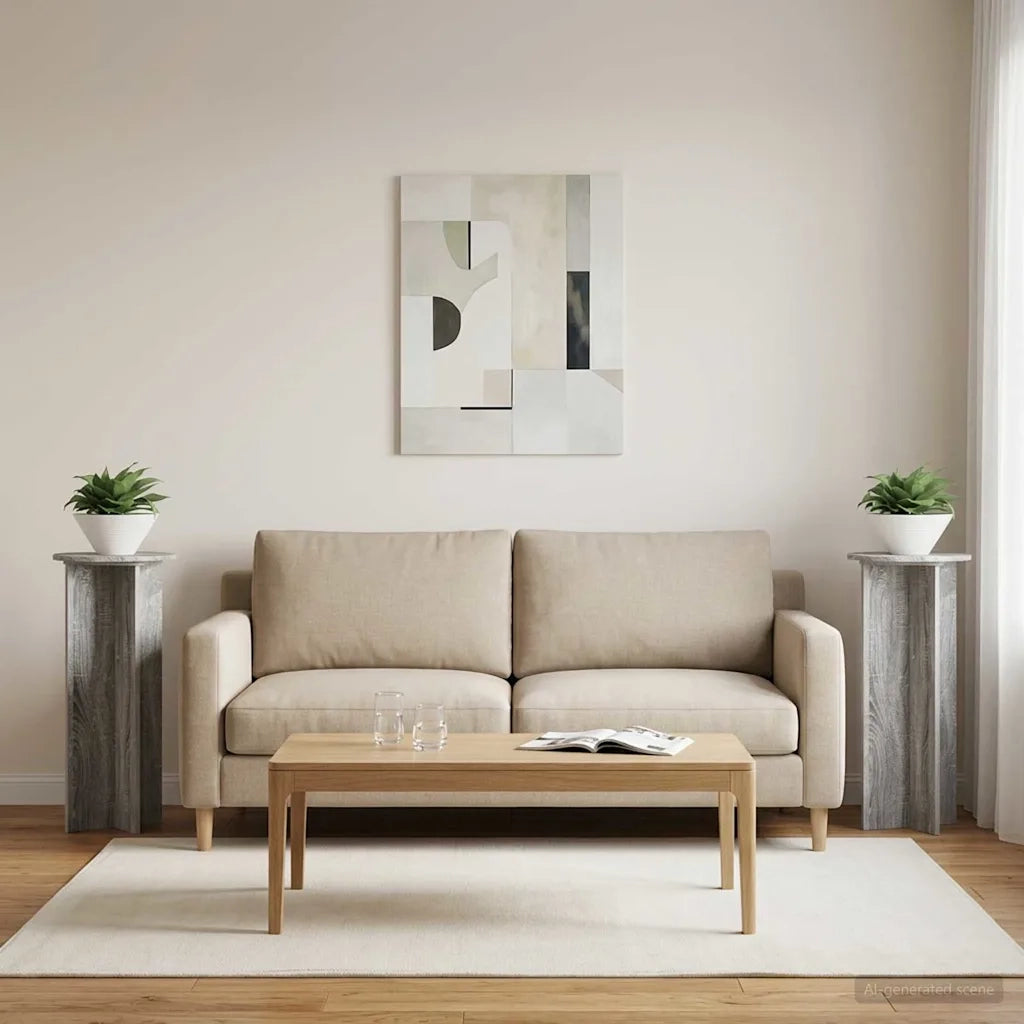 Supporto per piante 2 pz Grigio Sonoma Ø40 x 100 cm 899696