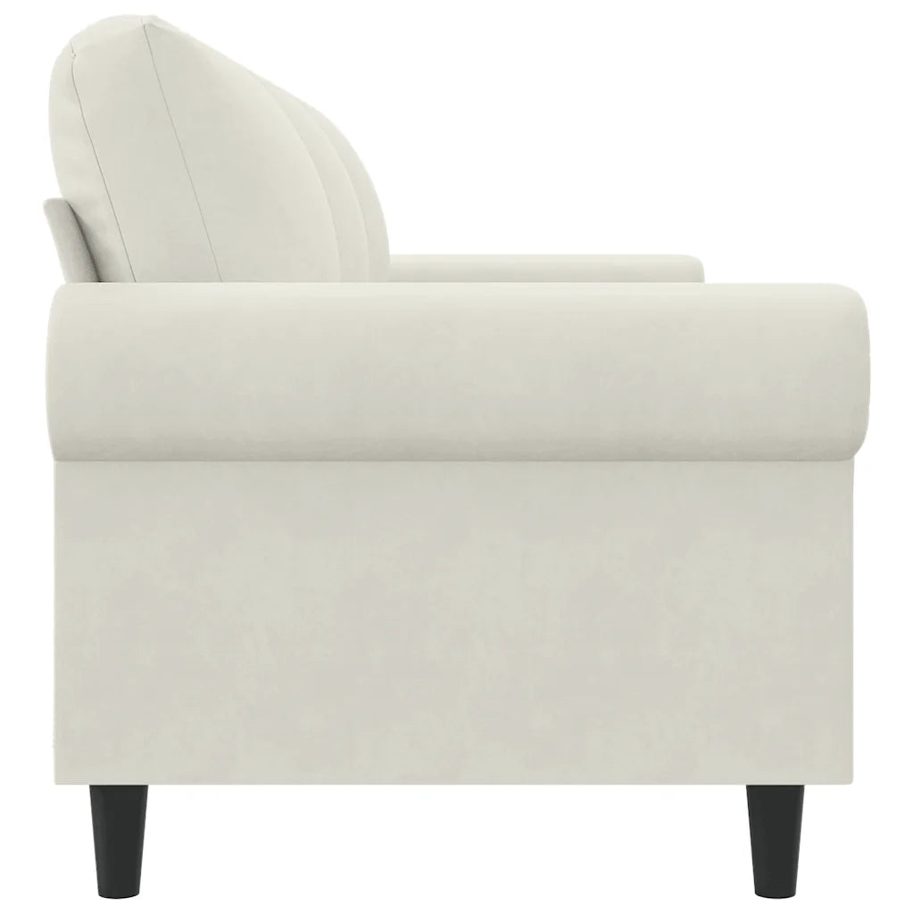 Divano a 3 Posti Crema 180 cm in Velluto 359547