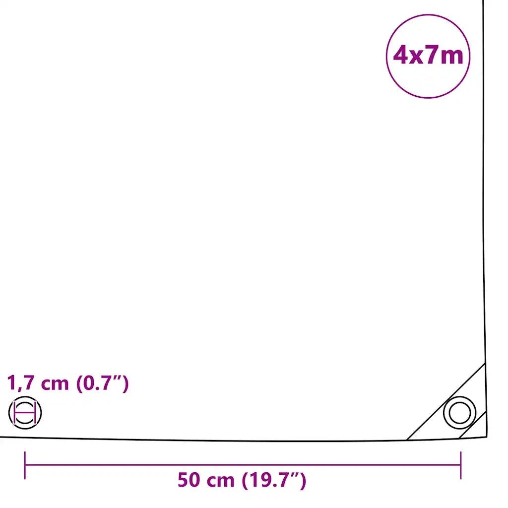 Telone 650 g/m2 4x7 m Verde