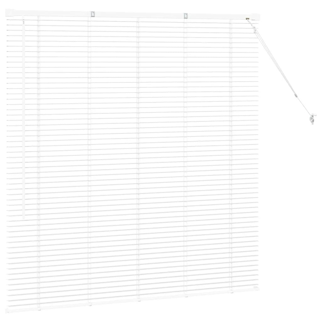 Tendaggi a Veneziana | Tenda a lamelle Bianco 130 x 125 cm Alluminio