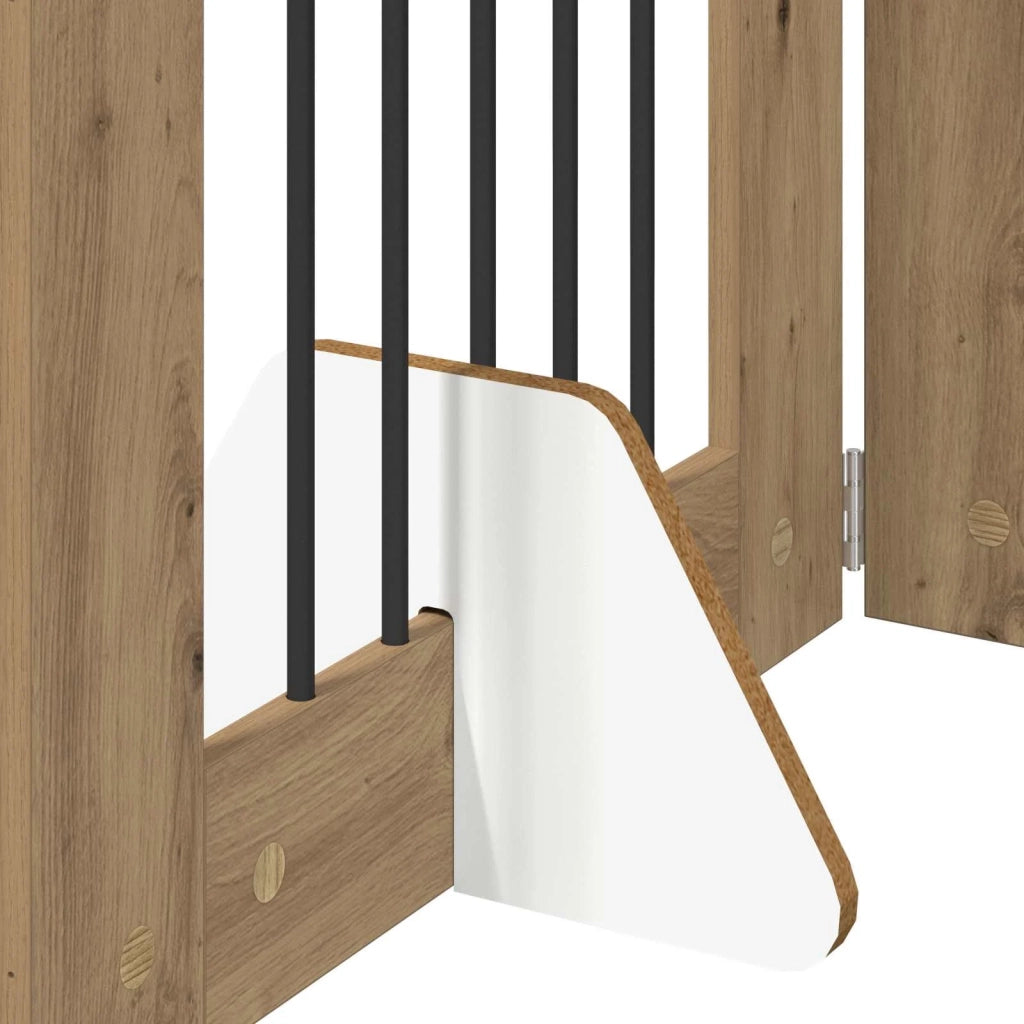Cancello per cani pieghevole con supporti 2 pz 120,5 cm 892096