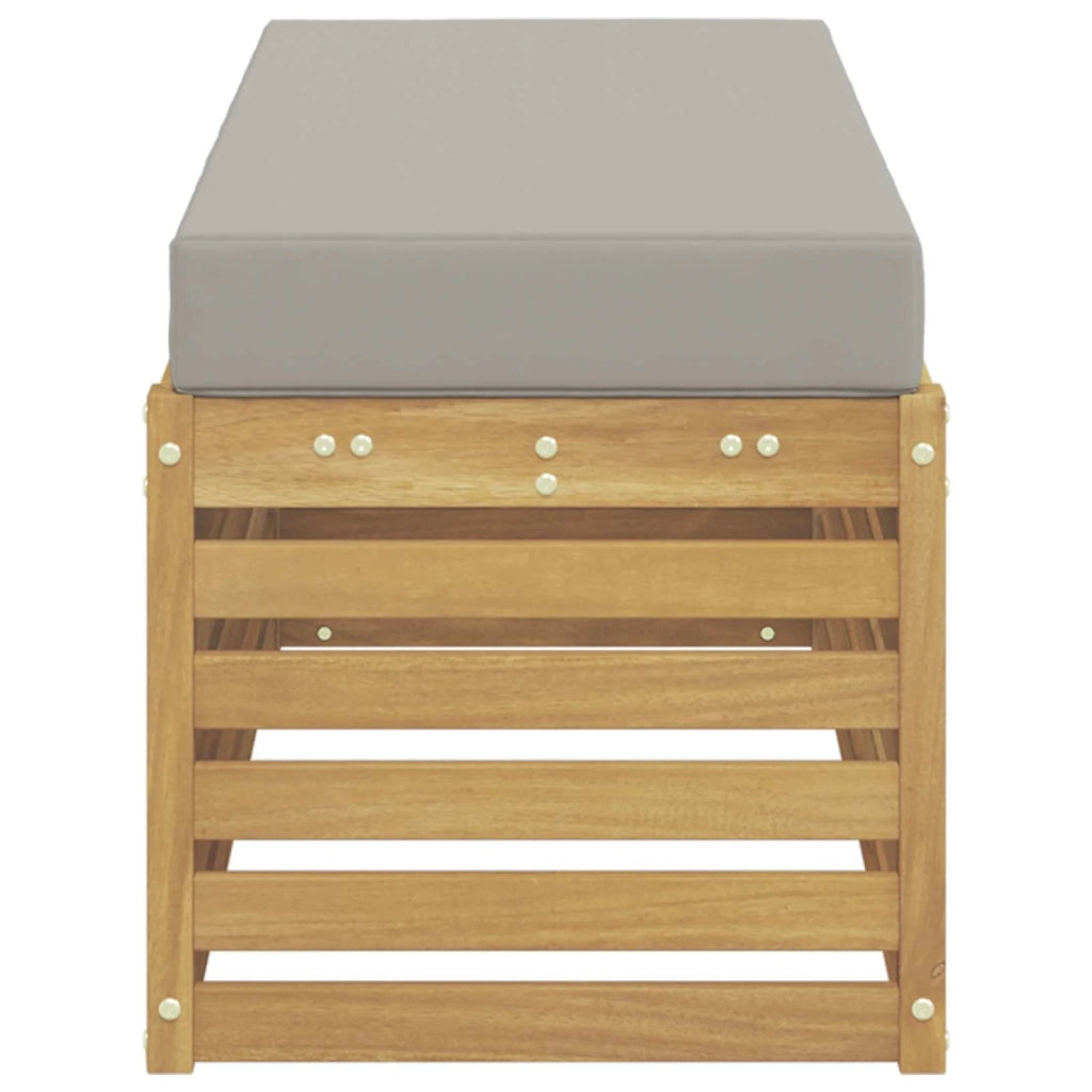 Sedia da giardino-Panca da esterno con cuscino Bianco 627804