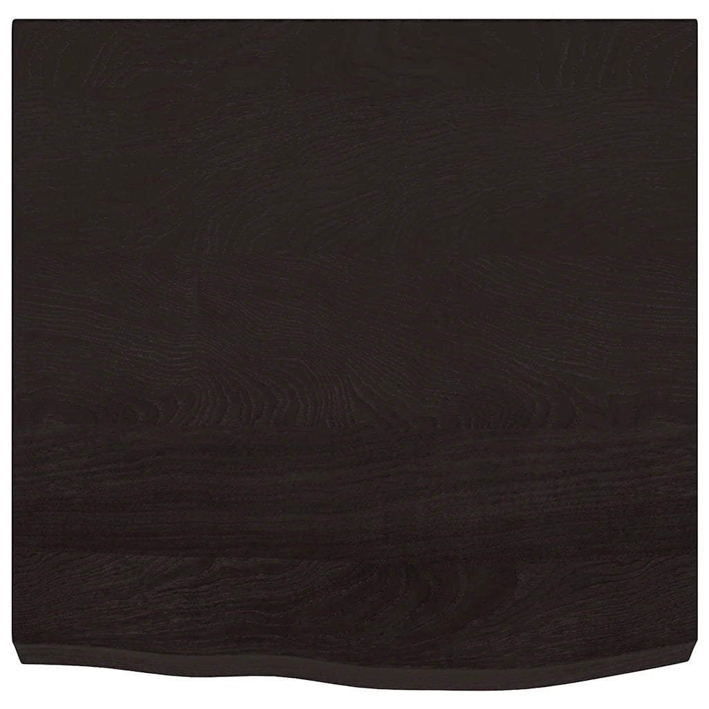 Ripiano Marrone Scuro 60x60x(2-6) cm Massello Rovere Trattato 363775