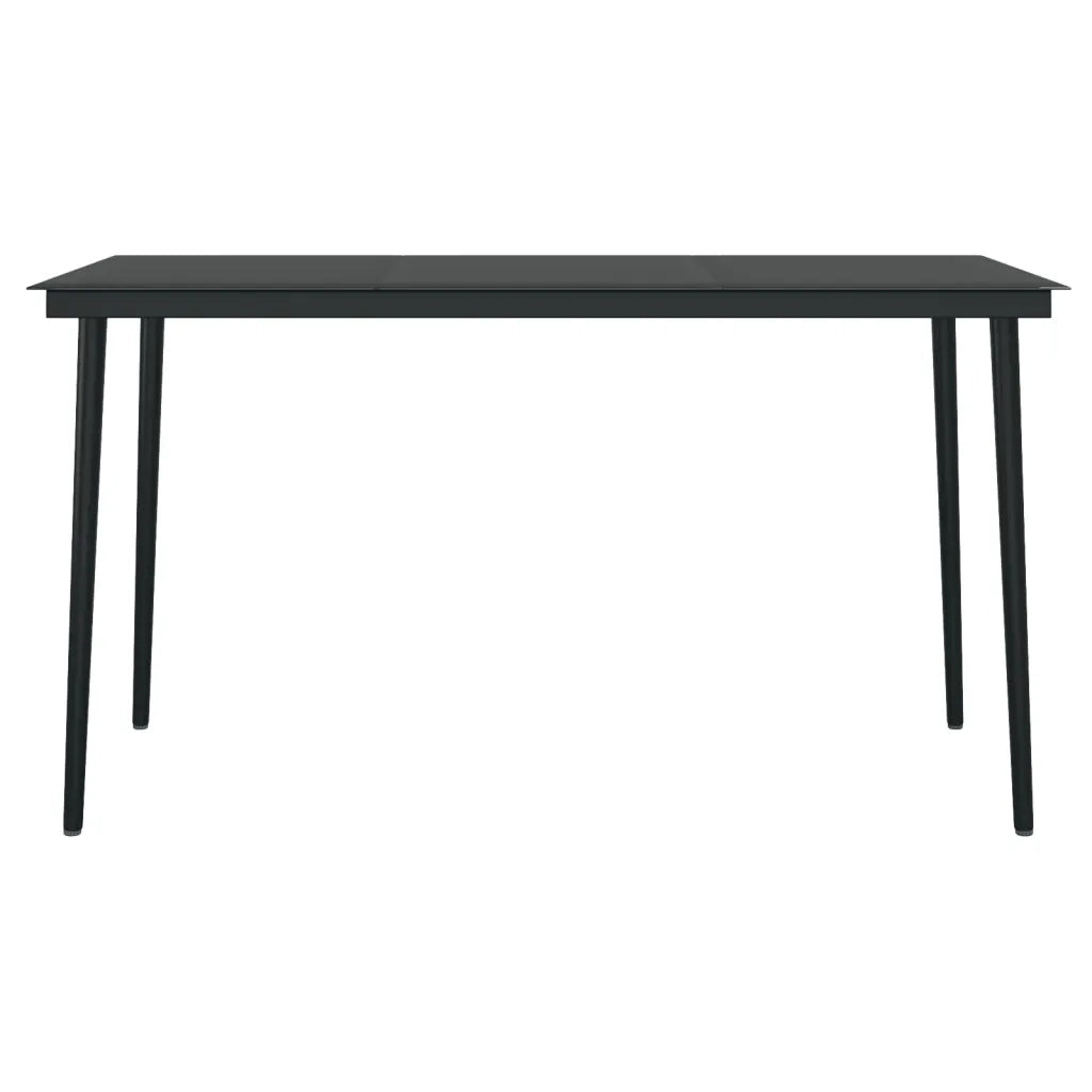 Set da Pranzo da Giardino 7 pz con Cuscini Nero 3099368