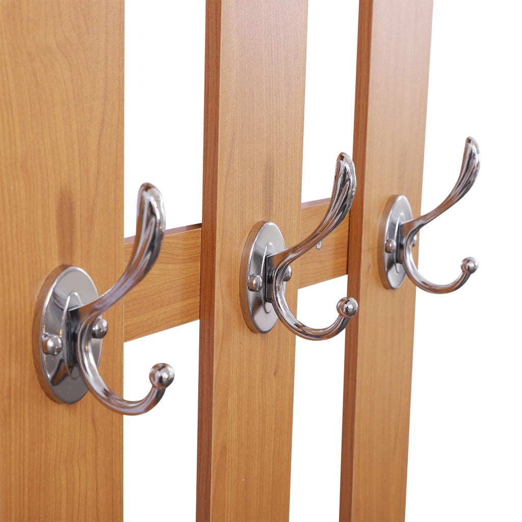 Mobile Ingresso con Specchio Appendiabiti e Scarpiera ¨C Zephmum ¨C Legno Marrone 80x30x180