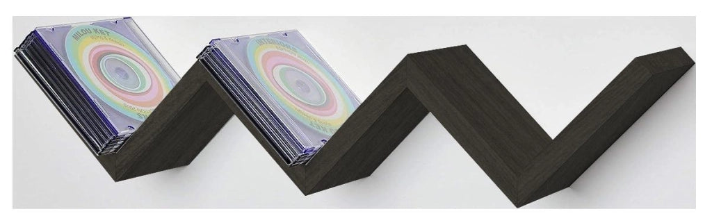 MENSOLA ZIG ZAG DIMENSIONI 59X12X12 CM IN COLORE WENGÈ