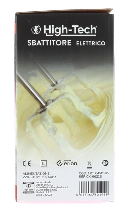 HIGH-TECH SBATTITORE ELETTRICO FRESTE A FILO/SPIRALE 5 VELOCITÀ 120W