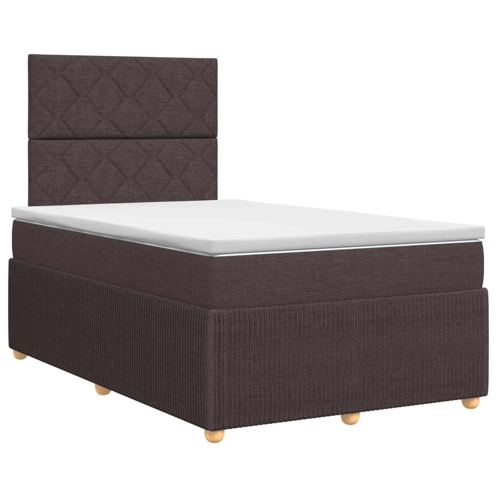 Letto box spring con materasso Marrone Scuro 120 x 190 cm 3454357