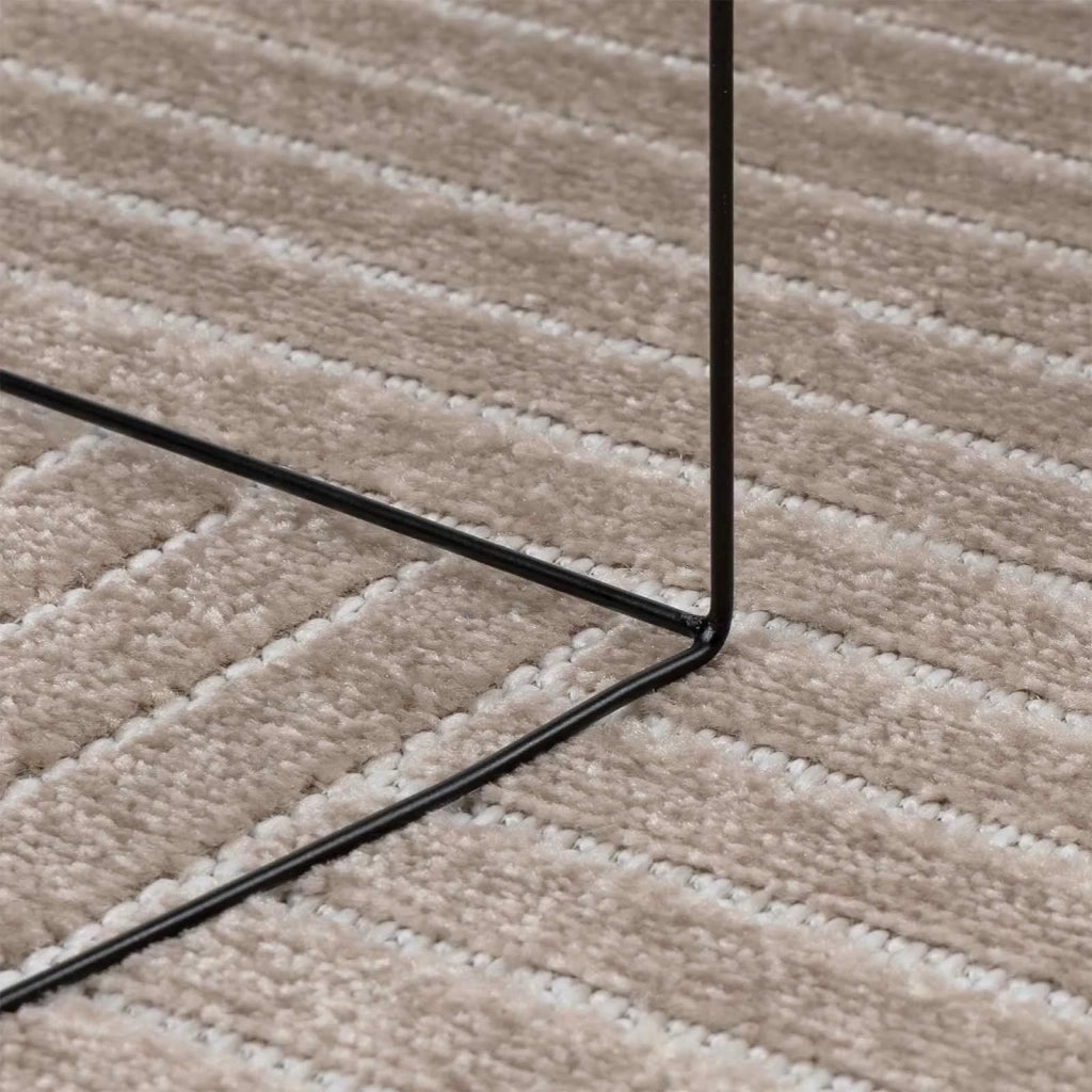 Tappeti per area Rotondo PALMERAS Beige Ø 120 CM Poliestere 42022593