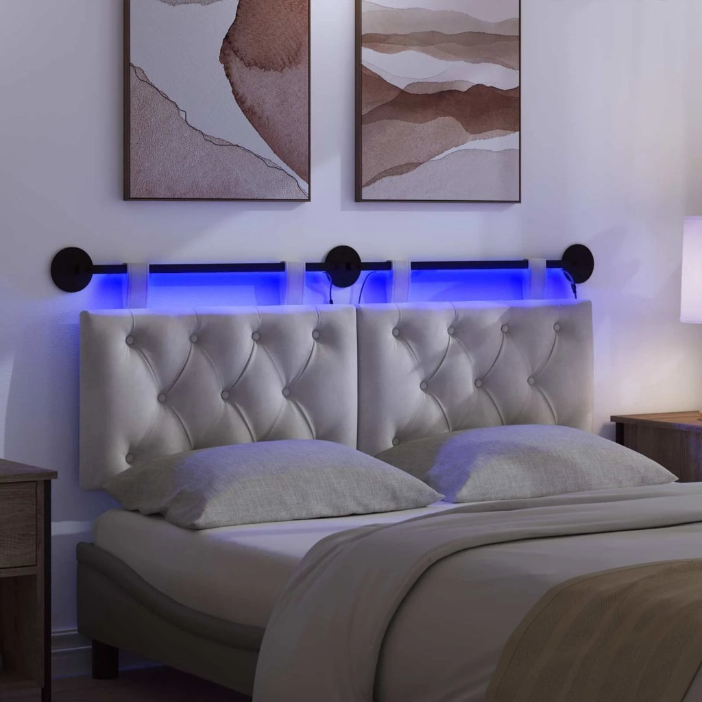 Testiera sospesa Con luce LED Crema Velluto 3424646