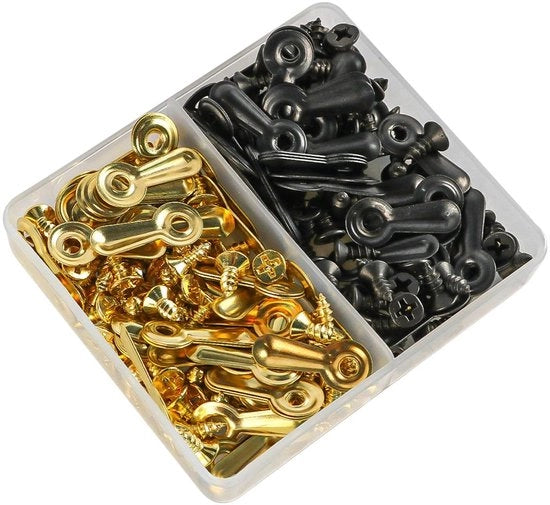 Supporto per foto 120 pezzi - Clip posteriori/Nero/Rosso dorato - Maniglia a giro - Clip di sicurezza - Ferro - Stabilità - Braccio di sostegno