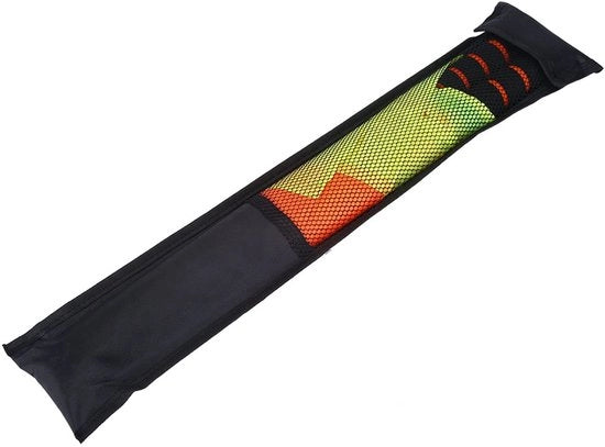 Bandiere da Linea 2 Pezzi - Tela Idrorepellente - Asta in Acciaio Inossidabile - Attrezzo di Allenamento Ideale - Accessorio Calcio/Hockey - Lunghezza Totale 45cm - Bandiere da Giudice
